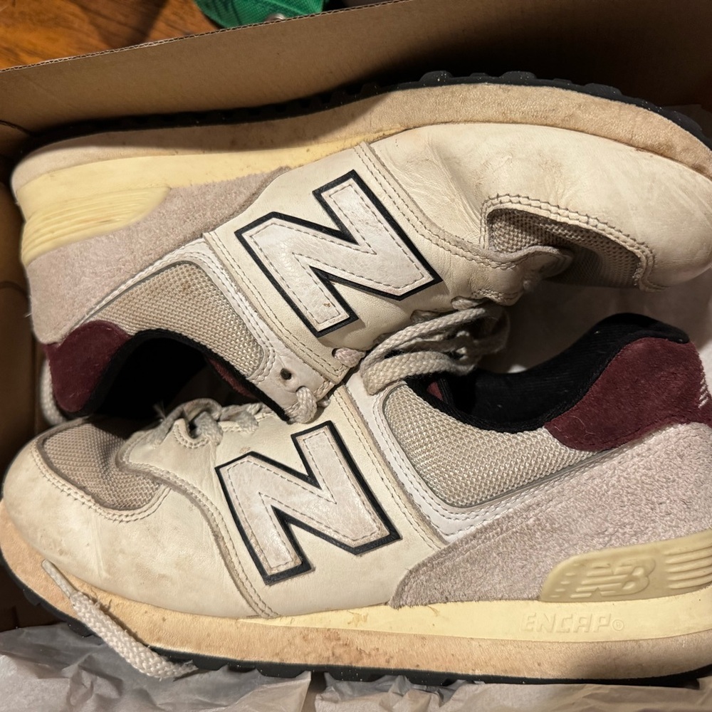 New Balance Black and Burgundy Sneakers